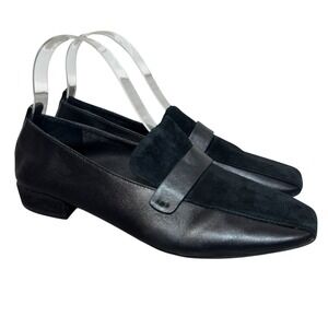 Jeffrey Campbell Moritz Loafers 8.5 Black Suede Leather Old Money Work Preppy